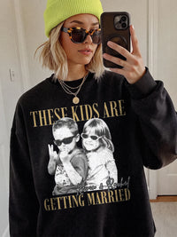 These Kids Are Getting Married Funny Wedding Announcement Custom T-Shirt