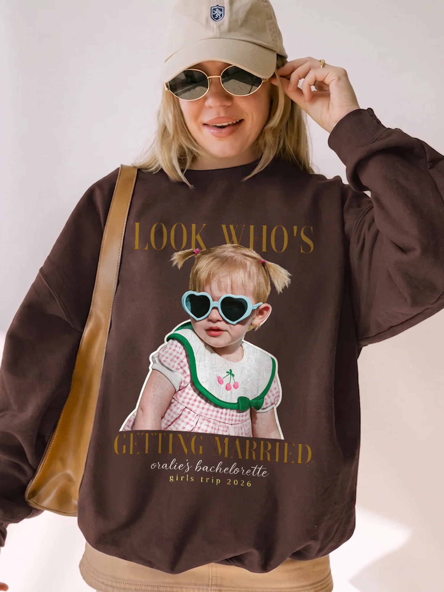 Look Who's Getting Married Personalized Bachelorette T-Shirt Custom Name Girls Trip Retro Photo Bride Tee