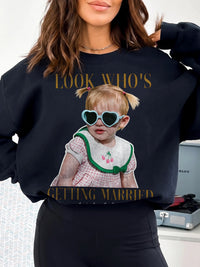 Look Who's Getting Married Personalized Bachelorette T-Shirt Custom Name Girls Trip Retro Photo Bride Tee