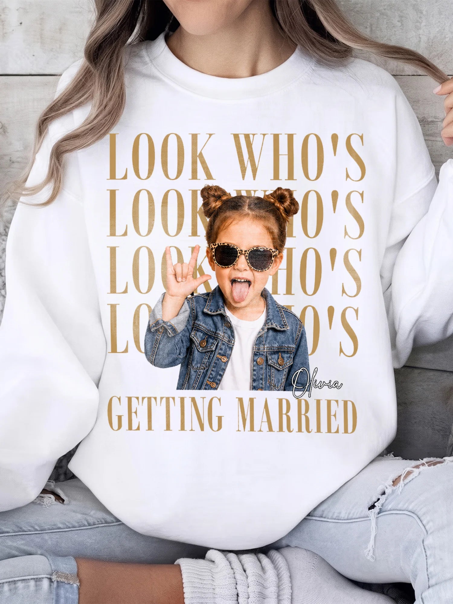 Look Who's Getting Married Custom Photo T-Shirt Funny Bridal Party Apparel