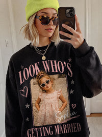 Look Who's Getting Married Custom Photo T-Shirt Funny Bachelorette Party Gift for Bride