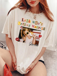 Look Who's Getting Married Custom Photo T-Shirt Personalized Bride Name Shirt