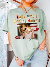 Look Who's Getting Married Custom Photo T-Shirt Personalized Bride Name Shirt