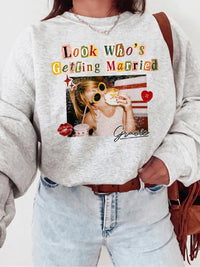 Look Who's Getting Married Custom Photo T-Shirt Personalized Bride Name Shirt