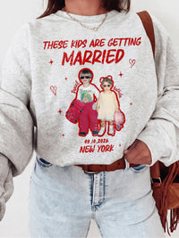 These Kids Are Getting Married Custom Photo Tee Funny Engagement Announcement Gift