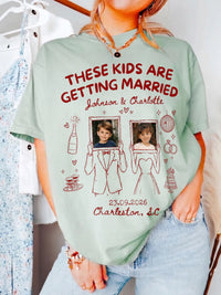 These Kids Are Getting Married Custom Photo T-Shirt Personalized Engagement Gift