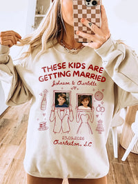 These Kids Are Getting Married Custom Photo T-Shirt Personalized Engagement Gift