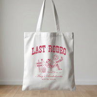RodyThread Coastal Cowgirl Bachelorette Canvas Tote Bag For Bridesmaids And Beach Bride Western Preppy Aesthetic Cream Blue Last Toast On The Coast Hangover Kit Gift Bag Custom Bridesmaid Favor Girls Trip Reusable Beach Tote (Copy)