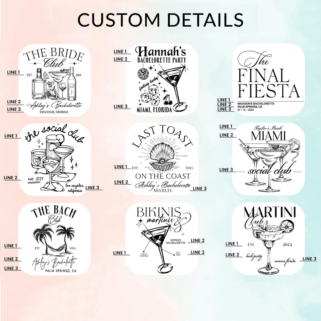 RodyThread Custom Bachelorette Bag Canvas Tote Bag for Bride and Bridesmaids Girls Trip Tropical Desert Party Palm Springs Aesthetic Natural Cotton Canvas Beach Tote Bach Club Custom Gifts for Her Hawaii Getaway Swag Bag Large Capacity Bridal Favors