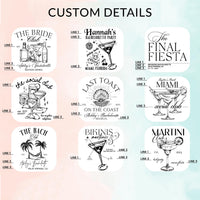RodyThread Custom Bachelorette Bag Canvas Tote Bag for Bride and Bridesmaids Girls Trip Tropical Desert Party Palm Springs Aesthetic Natural Cotton Canvas Beach Tote Bach Club Custom Gifts for Her Hawaii Getaway Swag Bag Large Capacity Bridal Favors