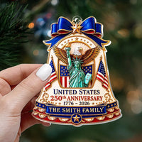 Customer in Los Angeles wearing United States 250th Anniversary 1776-2026 Ornament, America 250 Semiquincentennial Patriotic Christm
