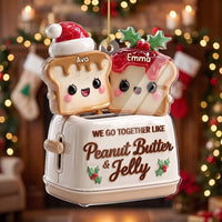 Close-up of We Go Together Like Peanut Butter & Jelly Ornament — Ornament for streetwear fans in Los Angeles