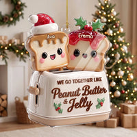 Customer in Los Angeles wearing We Go Together Like Peanut Butter & Jelly Ornament — Ornament