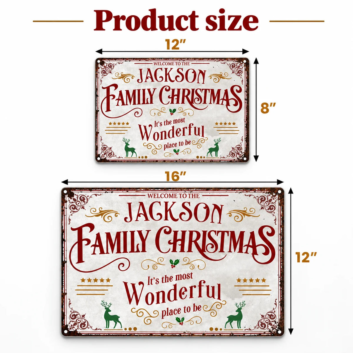 Welcome to the Family Christmas Sign It's the Most Wonderful Place to Be Vintage Rustic Holiday Deco